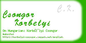 csongor korbelyi business card